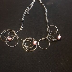 Pretty pink and silver necklace